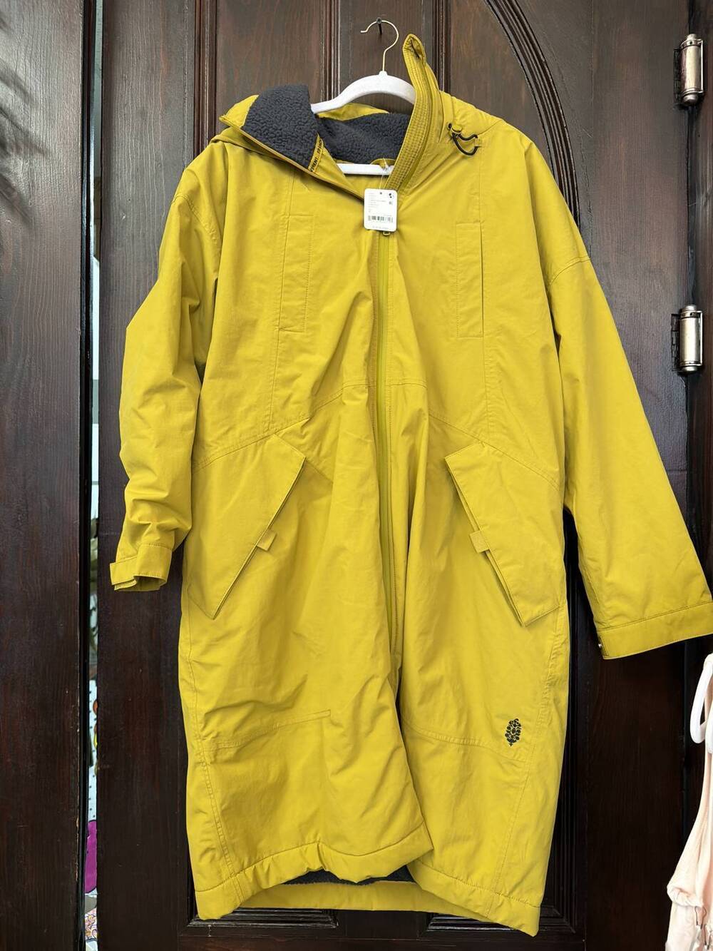 NEW FREE PEOPLE women's all weather coat in mustard